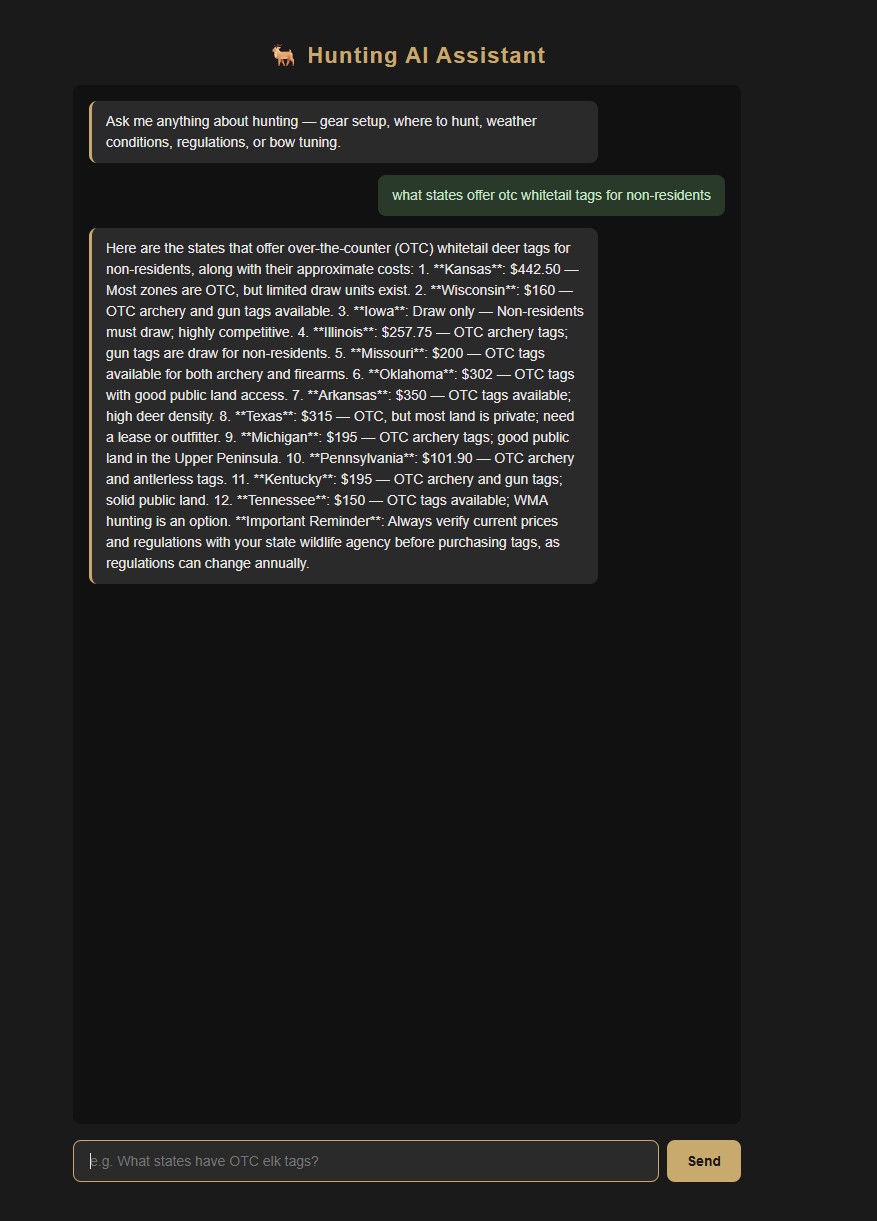 Hunting AI Assistant