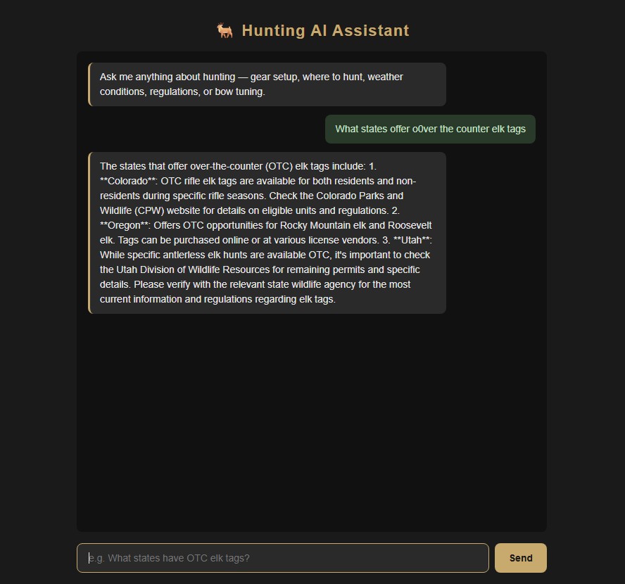 AI Hunting Chat